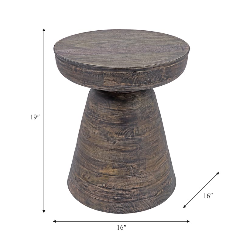 Wood, 19" Side Table, Black