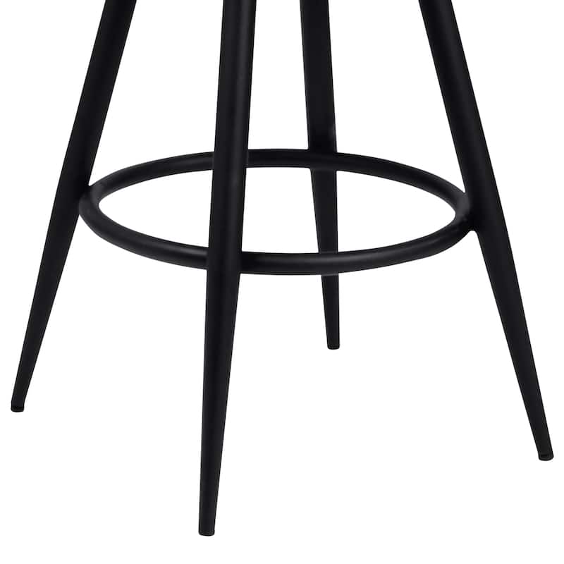 Justin Faux Leather Upholstered Bar or Counter Height Swivel Stool