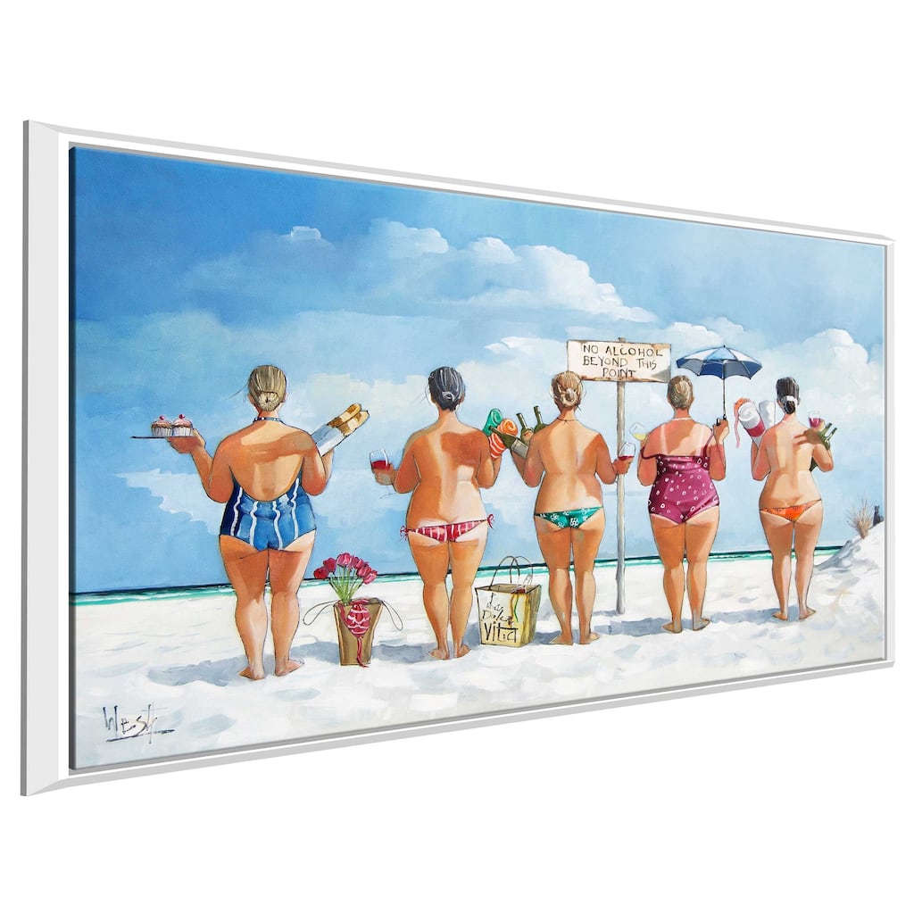 "No Alcohol Beyond this Point II" Print on Floating Canvas