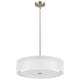preview thumbnail 15 of 71, 3-Light 20"W Drum Fabric Semi Flush Mount Pendant Chandelier