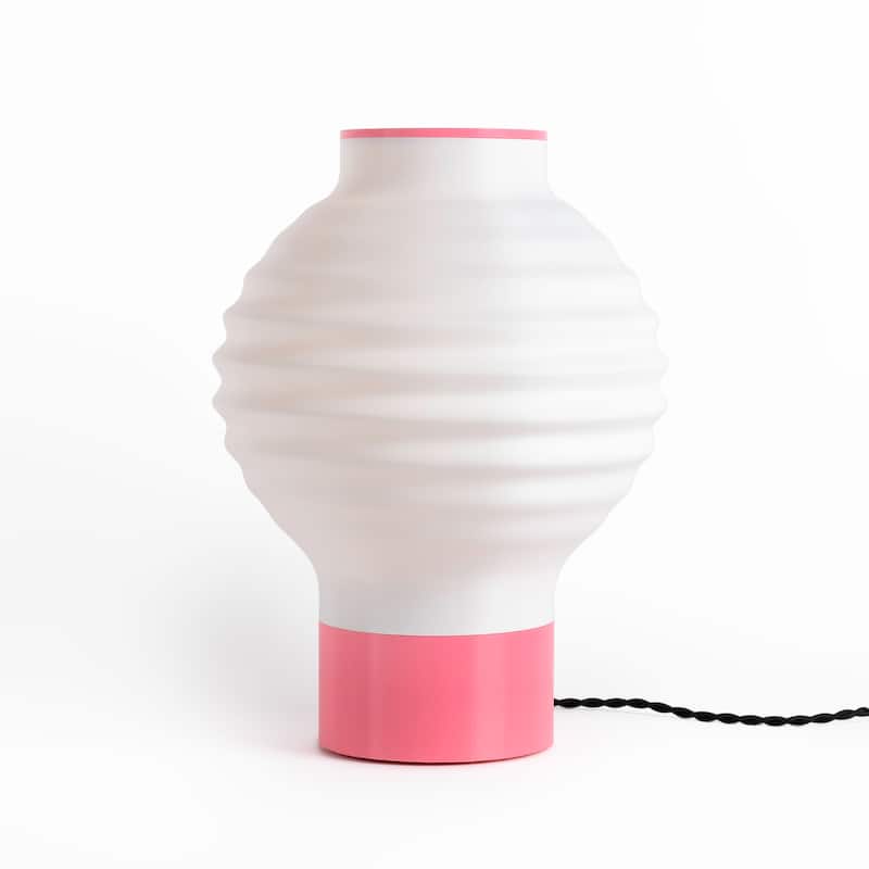 Asian Lantern 15" Vintage Traditional Plant-Based PLA 3D Printed Dimmable LED Table Lamp, by JONATHAN Y