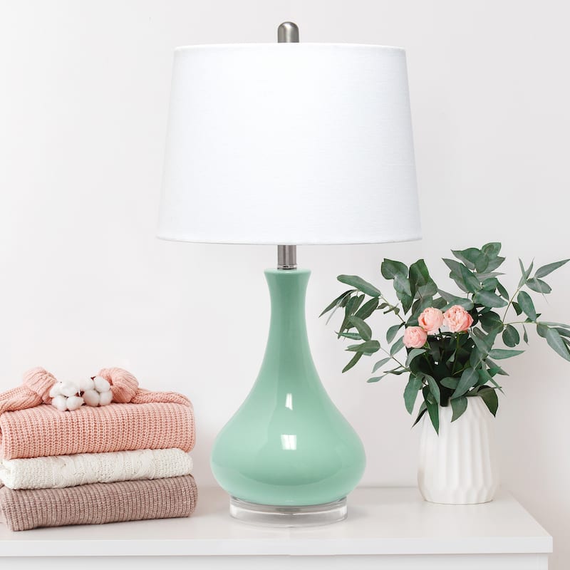Lalia Home Droplet Table Lamp with Fabric Shade