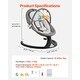 preview thumbnail 9 of 8, Grey Foldable Electric Baby Swing with Music 5 Gentle Swing Speeds and 3 Adjustable Seat - 28.35" L x 24.8" W x 18.5"-27.17" H