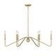 preview thumbnail 10 of 9, Yep by Golden Lighting Kennedy 6-light Island Light in Brushed Champagne Brass