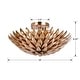 preview thumbnail 5 of 4, Broche 4 Light Antique Gold Ceiling Mount - 16'' W x 6.25'' H