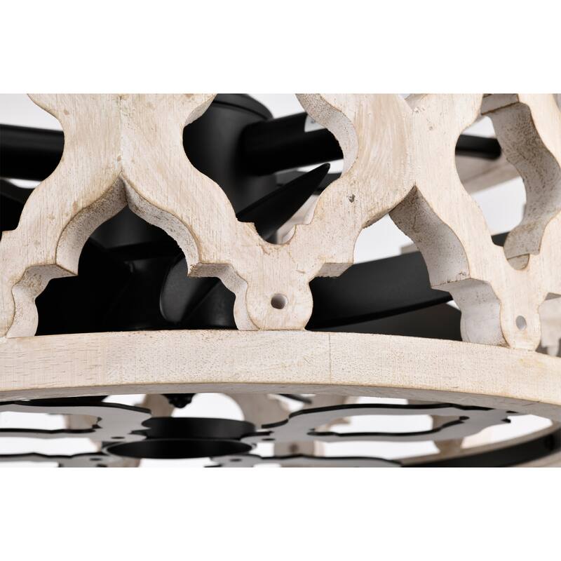 16 Inch Imitation Wood Grain Fandelier