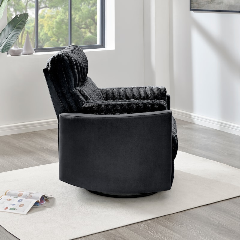 Roundhill Furniture Bocaton Wide Wale Corduroy Upholstery Manual Recliner