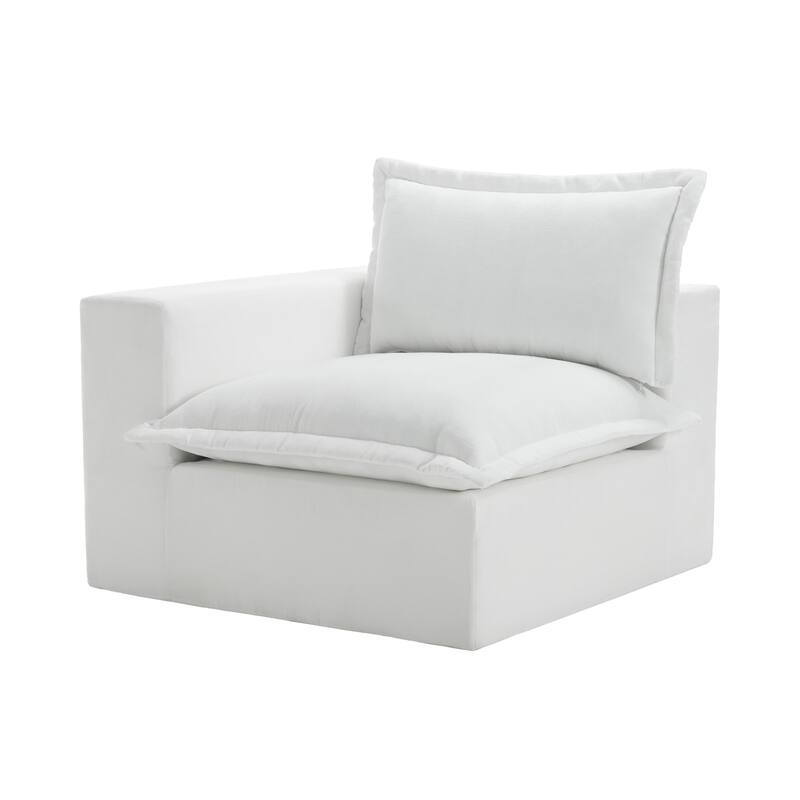 Comfy Cloud Chenille Upholstered Sectional Sofa with Pillow-Top Cushion