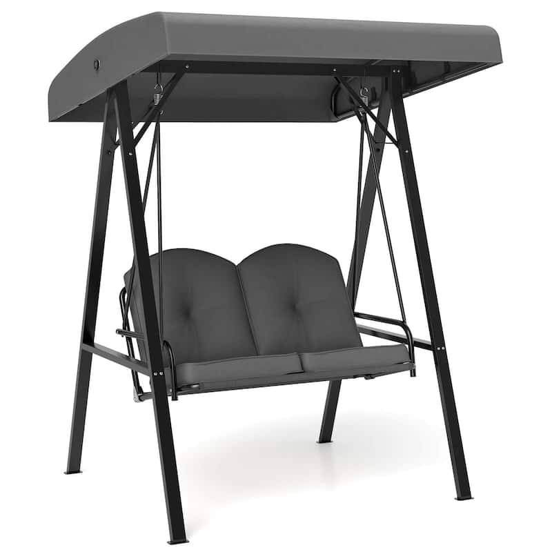Costway 2-Person Outdoor Porch Swing Swing Loveseat with A-Shaped - See Details