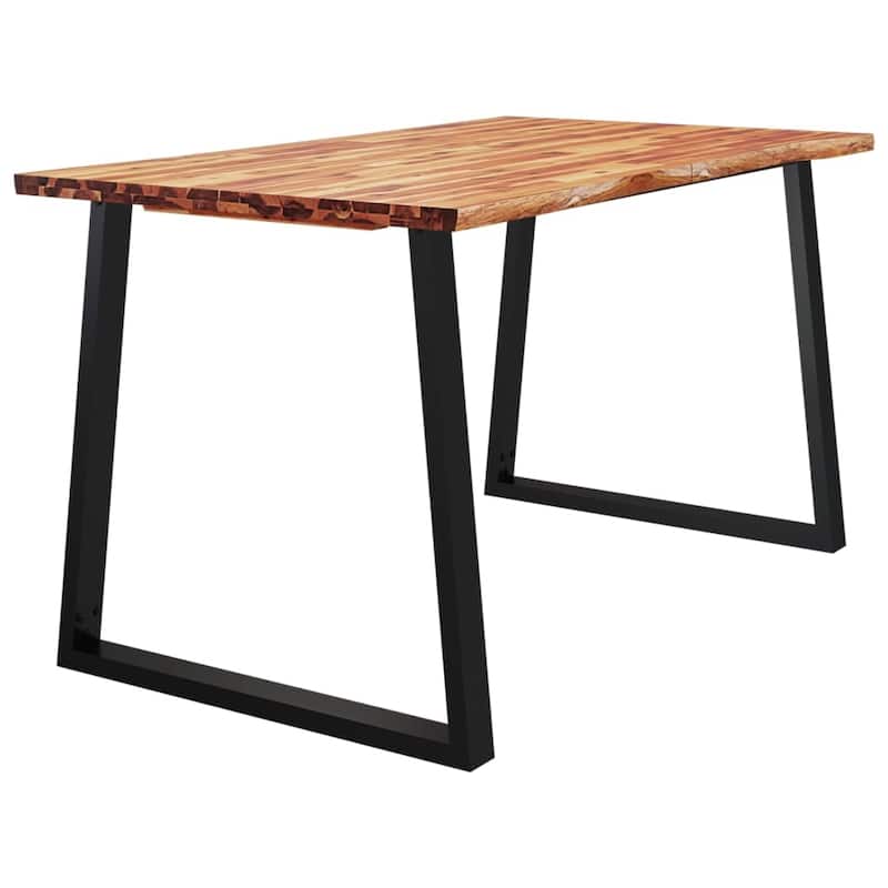 vidaXL Dining Table with Live Edge 78.7"x35.4"x29.5" Solid Wood Acacia