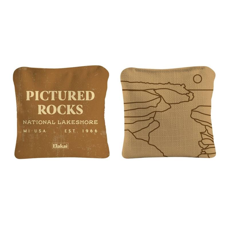 Pictured Rocks National Park Dual Sided Pro Cornhole Bags (Set of 4)