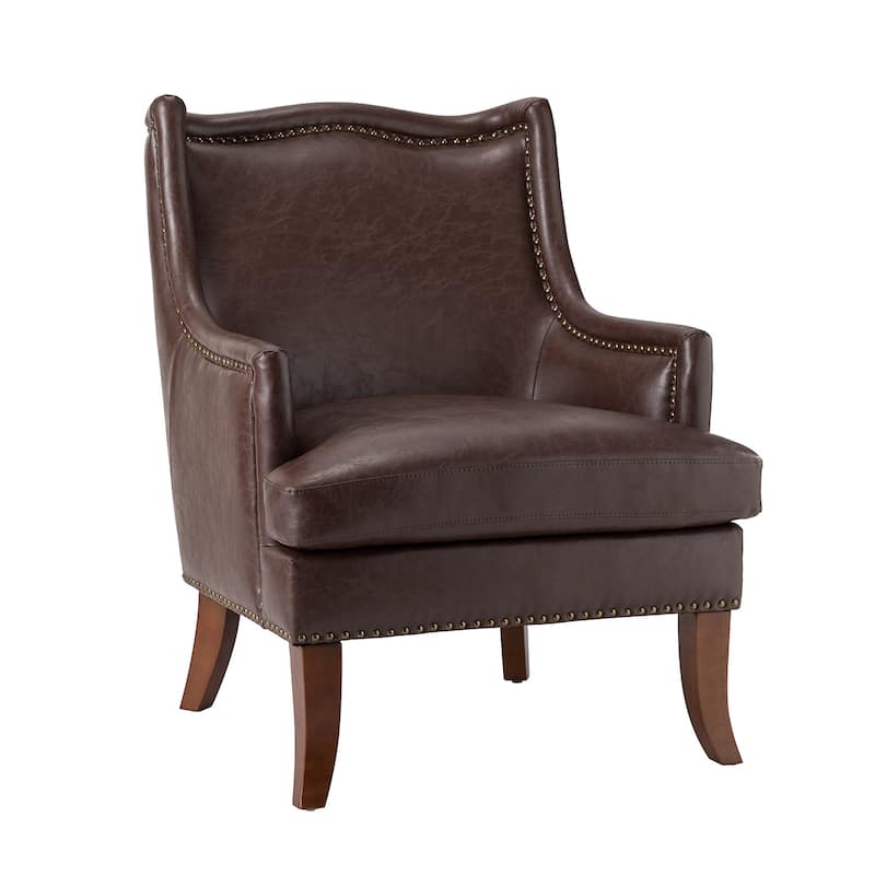 Konrad Comfy Living Room Vegan Leather Armchair by HULALA HOME