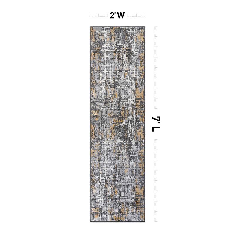 World Rug Gallery Distressed Abstract Area Rug