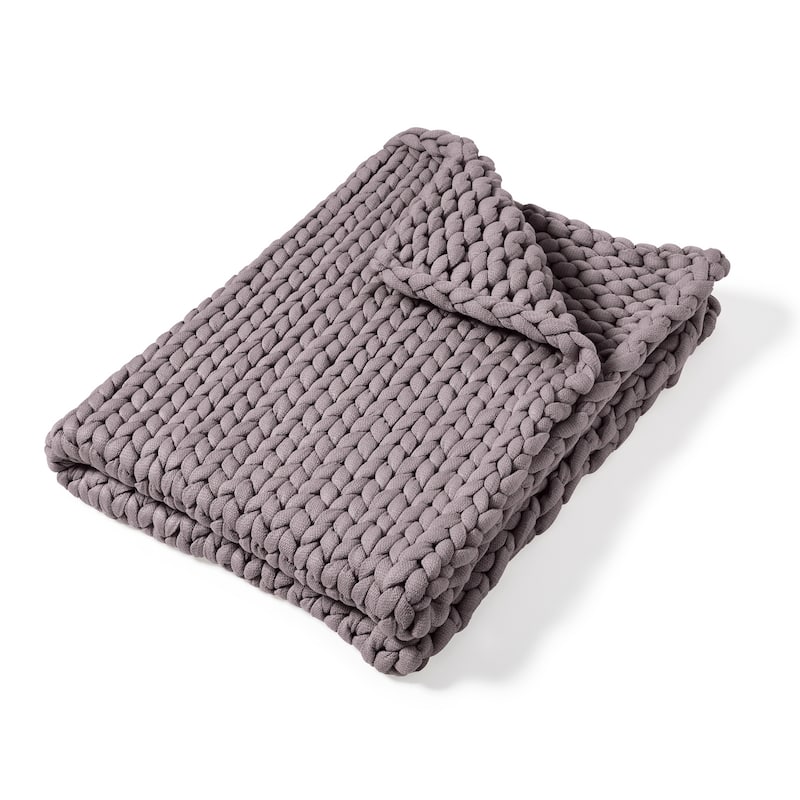 Donna Sharp Chunky Knit Throw - Grey