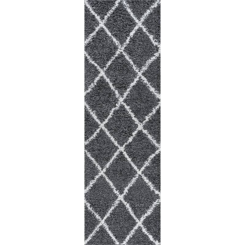 Sohni Shag Farmhouse Diamond Indoor Area Rug