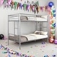 preview thumbnail 2 of 13, Durable Metal Twin Over Twin Bunk Bed with Anti-Noise Design,Kids Bed Design