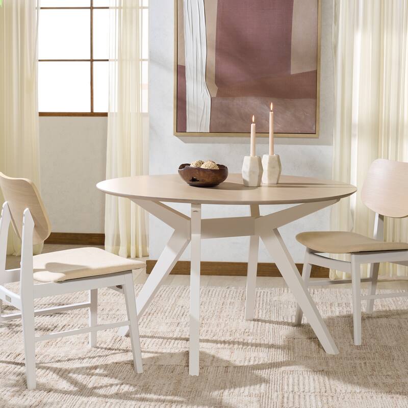 SAFAVIEH Couture Rhonda Round Wood Dining Table - 47"W x 47"D x 30"H