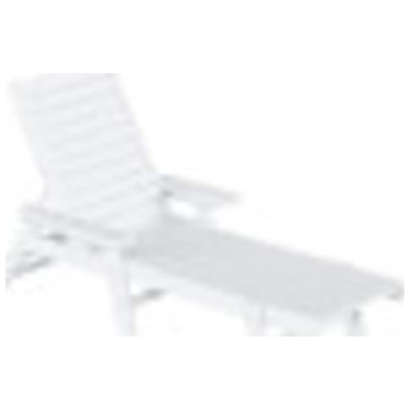 Laguna Hdpe All Weather Outdoor Patio Pool Reclining Chaise Lounge - White