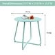 preview thumbnail 48 of 47, Clihome Weather-resistant Outdoor Steel Round Side Table