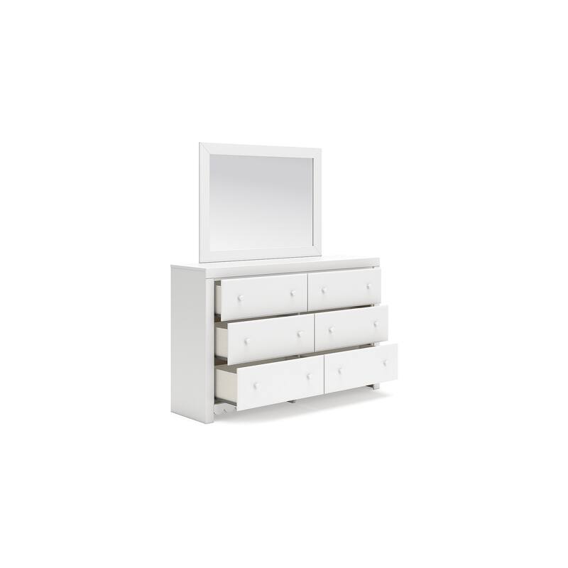 Signature Design by Ashley Mollviney White Dresser and Mirror