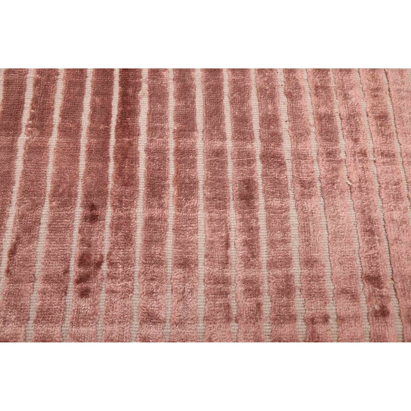 ECARPETGALLERY Hand Loomed Elysian Copper Viscose Rug - 6'8 x 9'7
