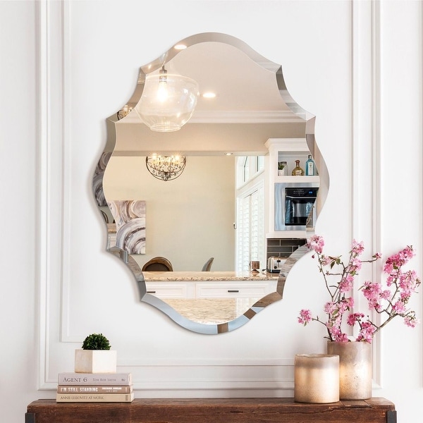 Mirror Trend Beveled Accent Frameless Wall Mirror - 22*28. Opens flyout.