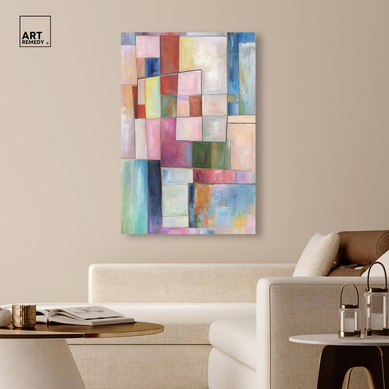 Multi-colored Glaze Canvas by Art Remedy, Gallery Wrapped