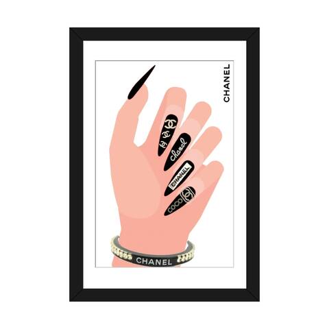 iCanvas "Chanel Black Stiletto Nail Art" by Julie Schreiber