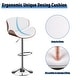 preview thumbnail 42 of 78, Bar Stools Adjustable Height Swivel Faux Leather Armless Barstools