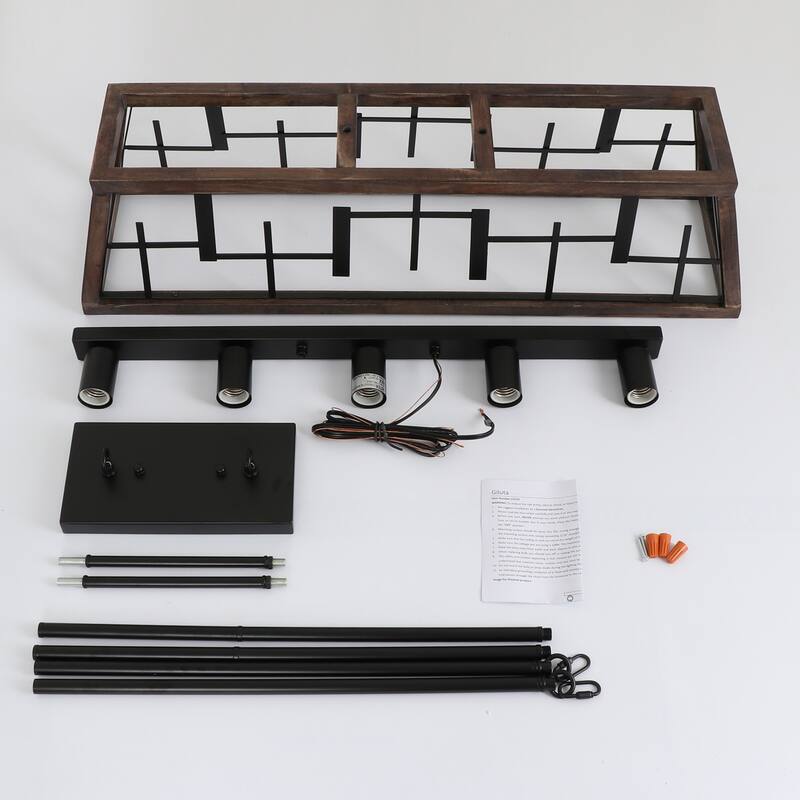 Anmytek Dining Room Linear Chandelier Farmhouse Modern Kitchen Island Pendant Lighting Fixtures