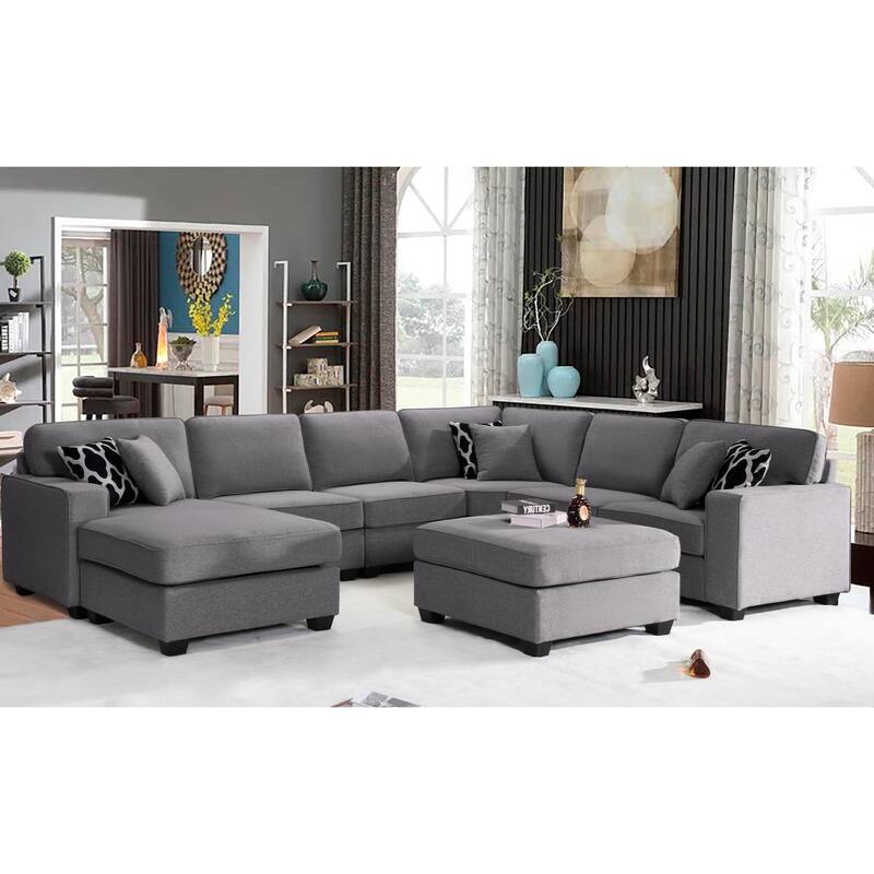 Flexible Combination Module Reversible Sectional Sofa - Dark Grey