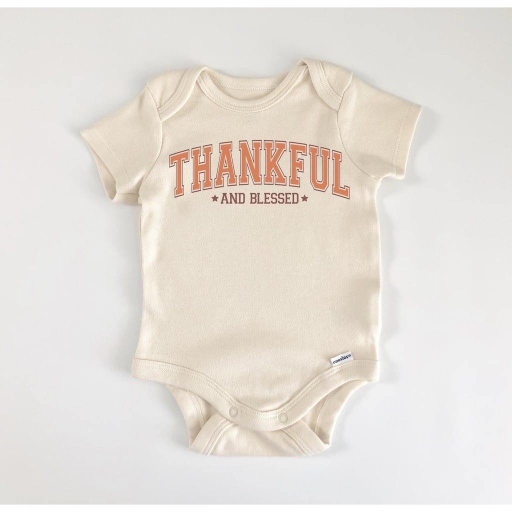 Thankful Blessed - Baby Boy Girl Clothes Infant Bodysuit Funny Cute Newborn