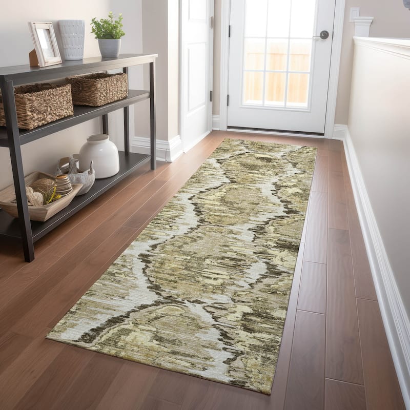Premium Washable Super Soft Modern Abstract Mayfield Rug - Taupe - 2' 3" x 7' 6" - Runner