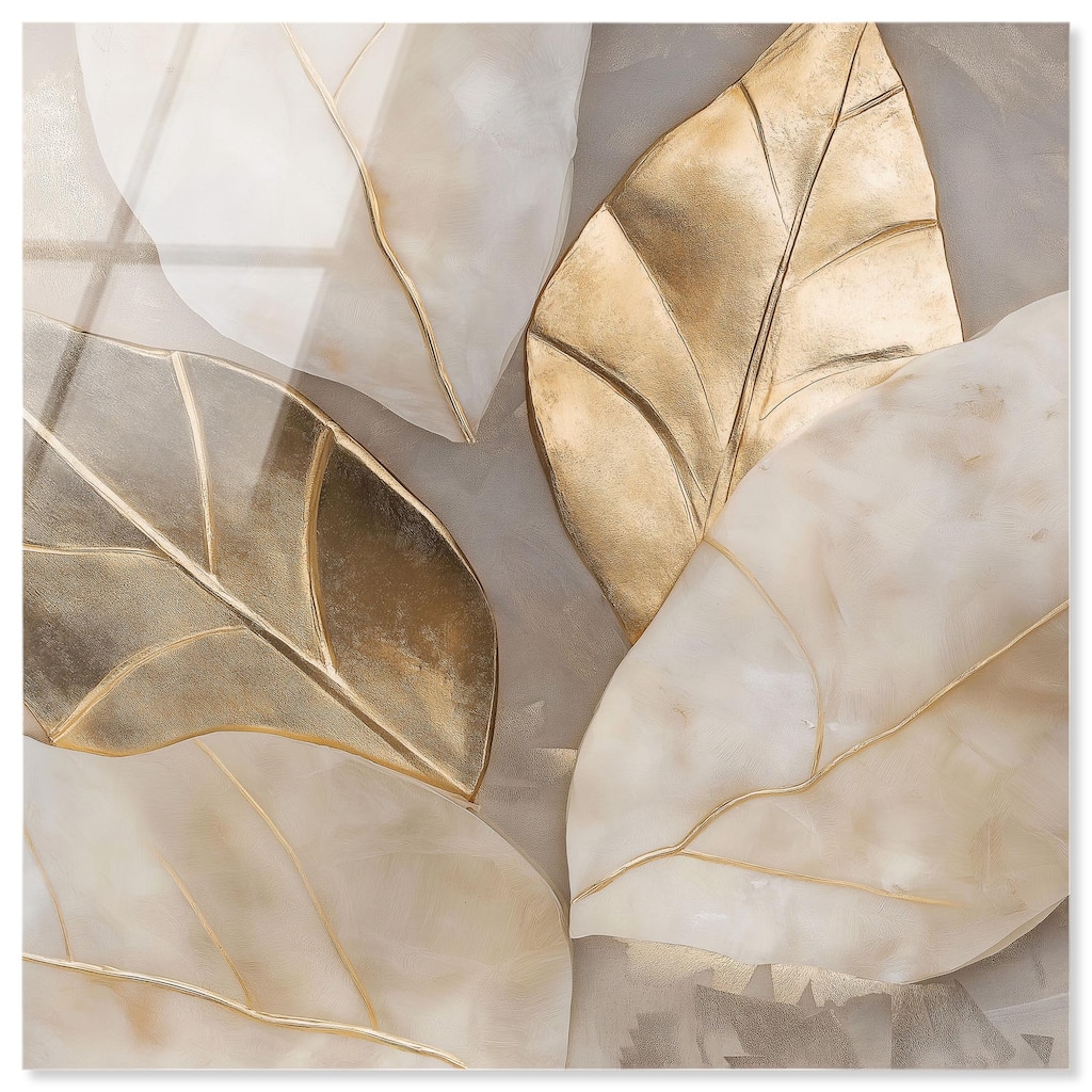 Golden Cascades Acrylic by Art Remedy, Ready to Hang