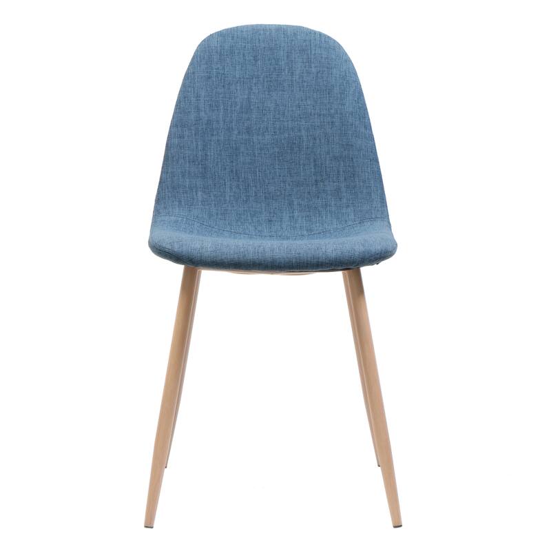 Fabric Dining Chair Set of 2 Round Back Accent Chairs Arc Lounge Chair