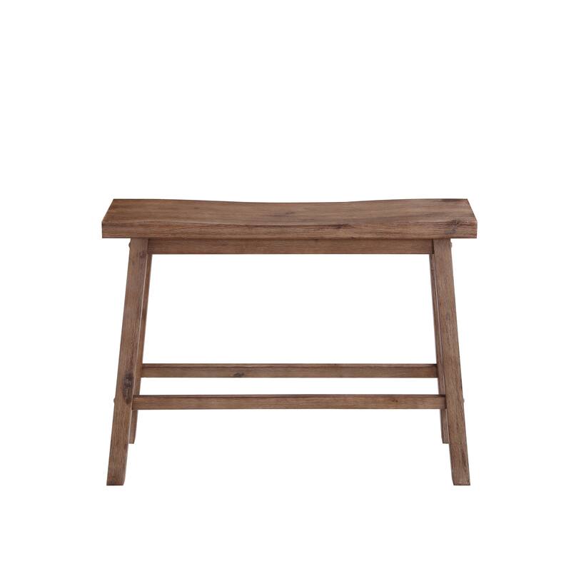 Sonoma Wood Saddle Dining Bench