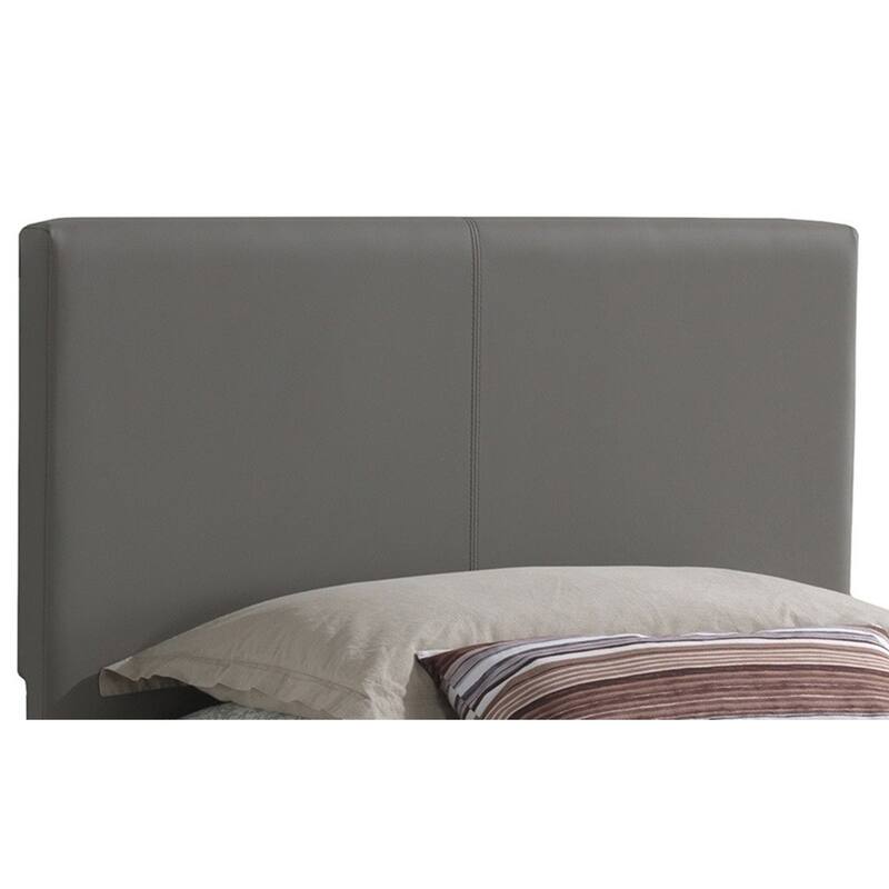 Solid Upholstered Panel Twin Bed - 81" - Gray