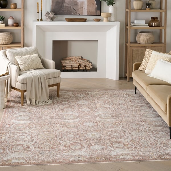 slide 2 of 27, Nourison Antique Fusion Indoor only Persian Area Rug Brick - 5'3" x 7'10"