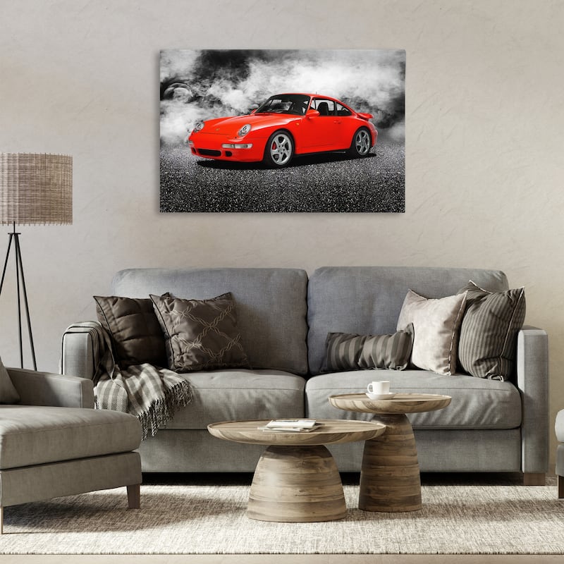 Stupell Bold Red Sports Car Canvas Wall Art Design By Mark Rogan