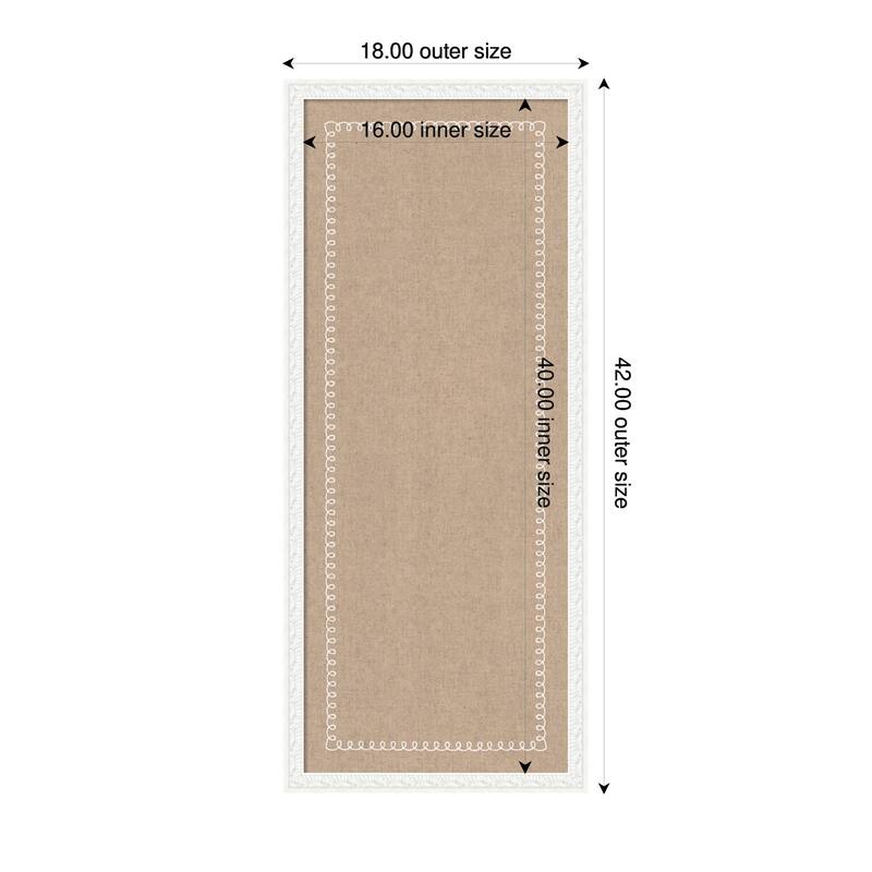 Kate and Laurel Pinboard White Scalloped Edge