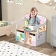 preview thumbnail 5 of 21, 3 in 1 Kids Convertible Activity Bench with 2 Removable Fabric Bins - 21" x 22" x 58"