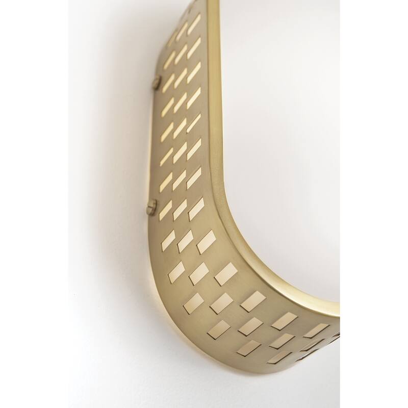 Mitzi by Hudson Valley Phoebe 1-light Aged Brass Wall Sconce, Opal Matte Glass