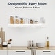 preview thumbnail 7 of 7, American Art Decor Rustic Whitewashed Wood Floating Wall Shelf - Large