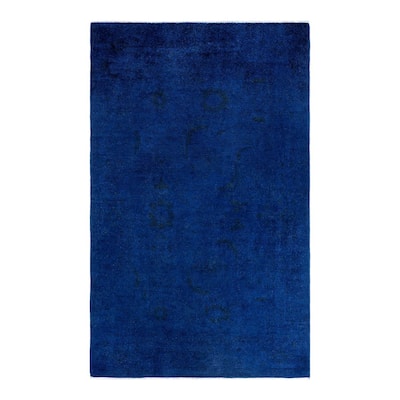 Vibrance One-of-a-Kind Hand-Knotted Area Rug - Blue, 5' 1" x 8' 3" - 5' 1" x 8' 3"