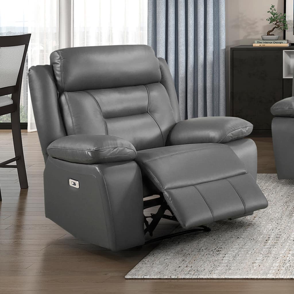 Garrey 40" Power Recliner - Tab Pull Motion, Removable Seat Back
