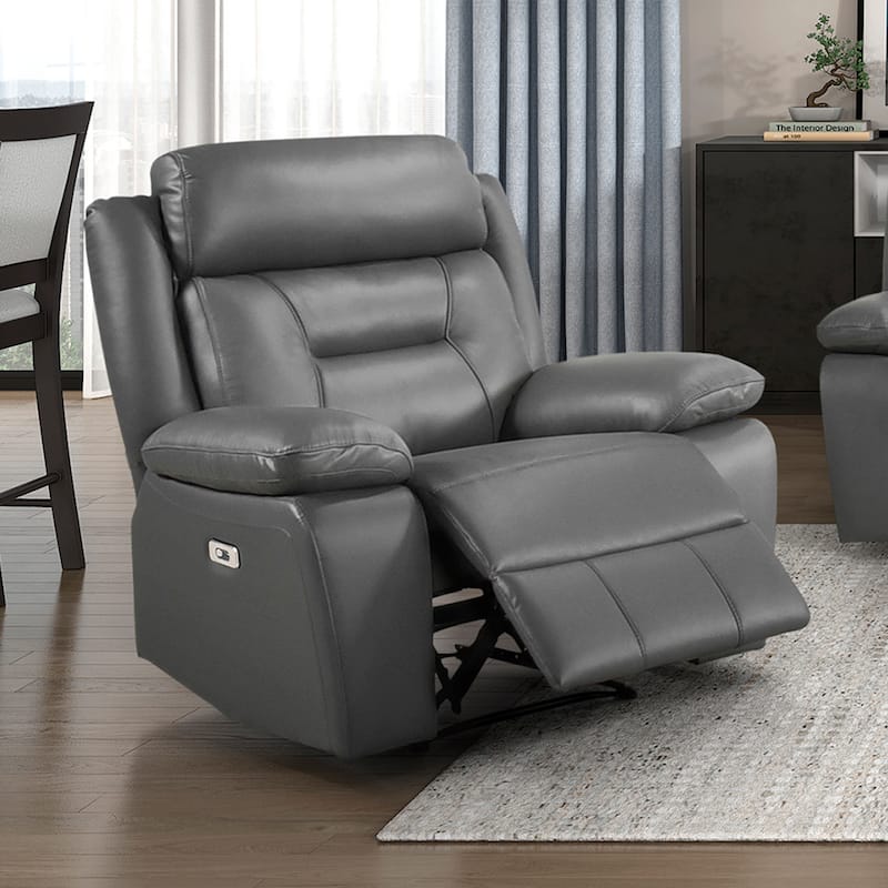 Garrey 40" Power Recliner - Tab Pull Motion, Removable Seat Back