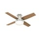 preview thumbnail 21 of 21, Hunter 44" Dempsey Low Profile Outdoor Ceiling Fan with LED Light Kit and Handheld Remote, Damp Rated, Contemporary, Industrial