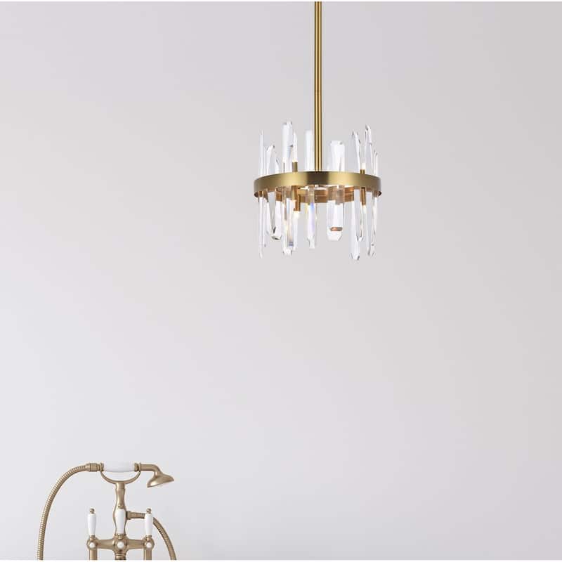 Elegant Lighting 2200D12 Serena 6 Light 12" Wide Crystal Pendant with