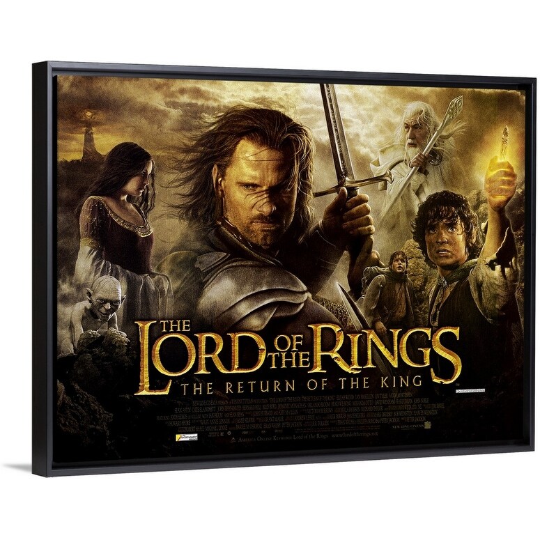 Shop Lord Of The Rings The Return Of The King 2003 Black Float Frame Canvas Art Overstock 25517993