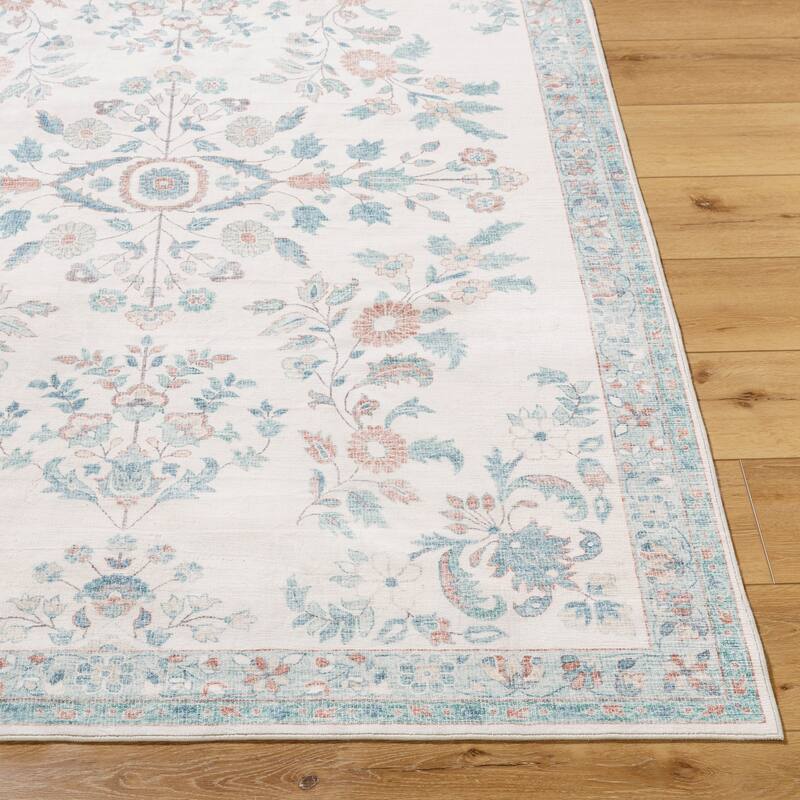 Livabliss Lavable Traditional Medallion Washable Area Rug